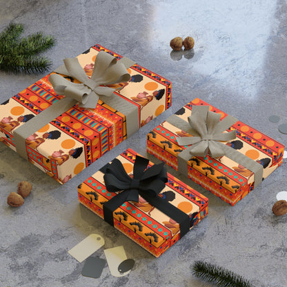 At the Sunset Portrait – Vibrant African Gift Wrapping Paper Rolls