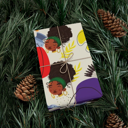 Double-Sided Gift Wrapping Papers - Vibrant African Gift Wrapping Sheet