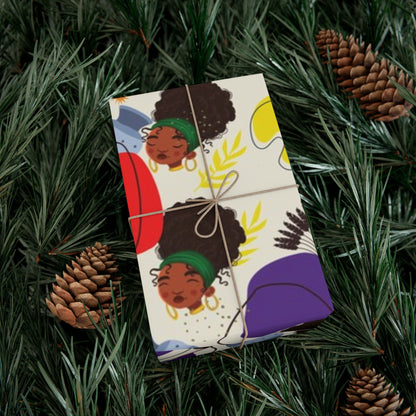 Double-Sided Gift Wrapping Papers - Vibrant African Gift Wrapping Sheet