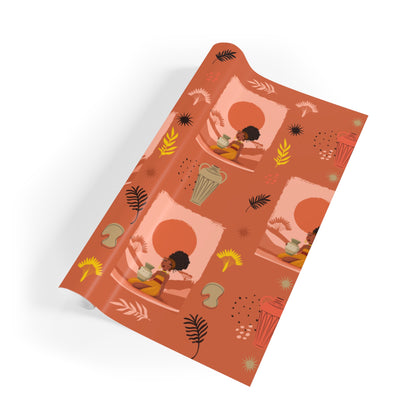 At the Sunset Portrait – Vibrant African Gift Wrapping Paper Rolls