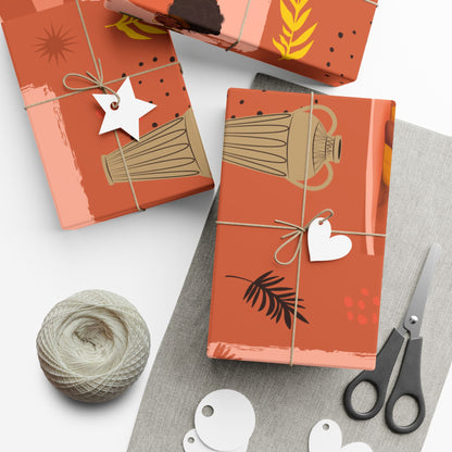 At the Sunset Portrait – Vibrant African Gift Wrapping Paper Sheets