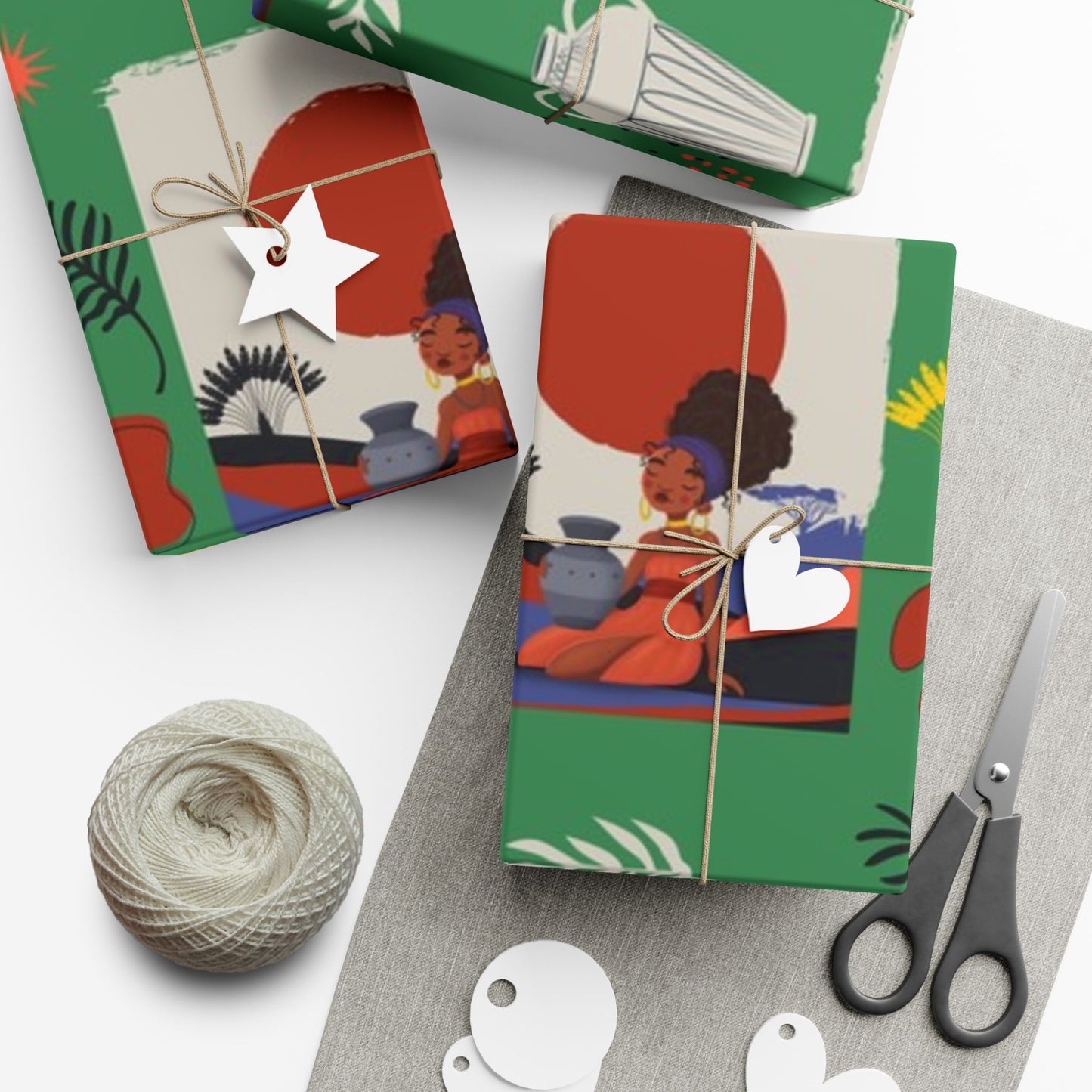 Traditional African Housewives, Strong Head of Households Gift Wrapping Paper Sheets