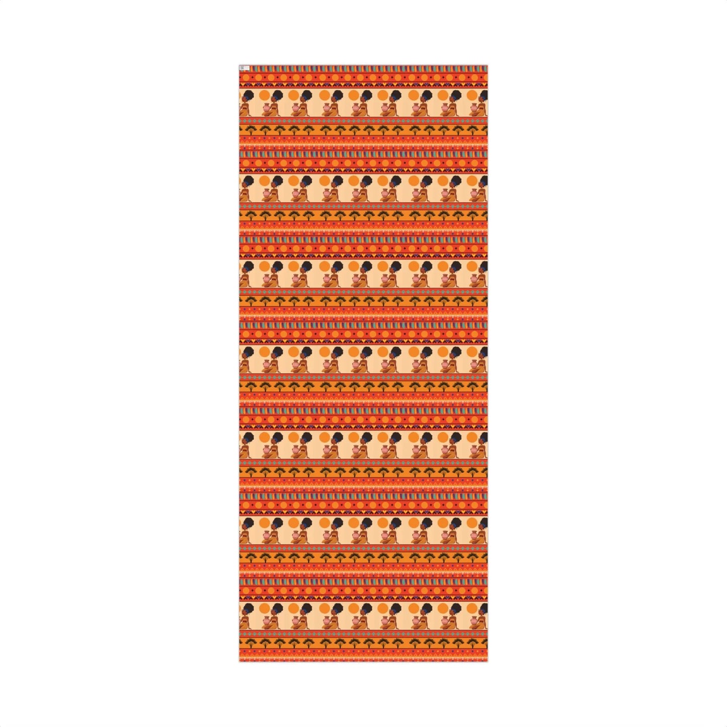 At the Sunset Portrait – Vibrant African Gift Wrapping Paper Sheets