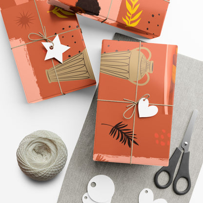 At the Sunset Portrait – Vibrant African Gift Wrapping Paper Sheets