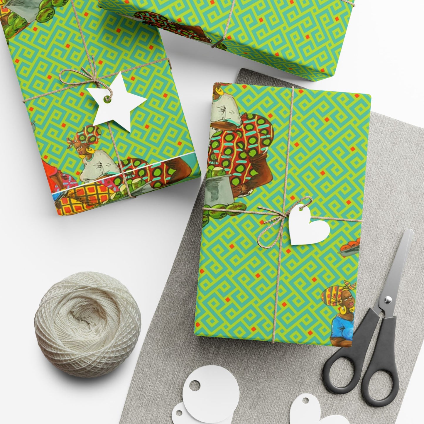 Traditional African Housewives, Strong Head of Households Gift Wrapping Paper Sheets