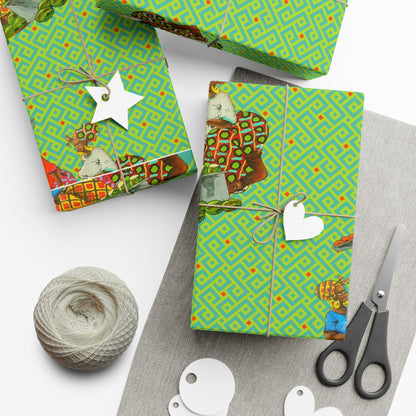 Traditional African Housewives, Strong Head of Households Gift Wrapping Paper Sheets
