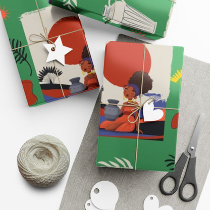 Traditional African Housewives, Strong Head of Households Gift Wrapping Paper Sheets