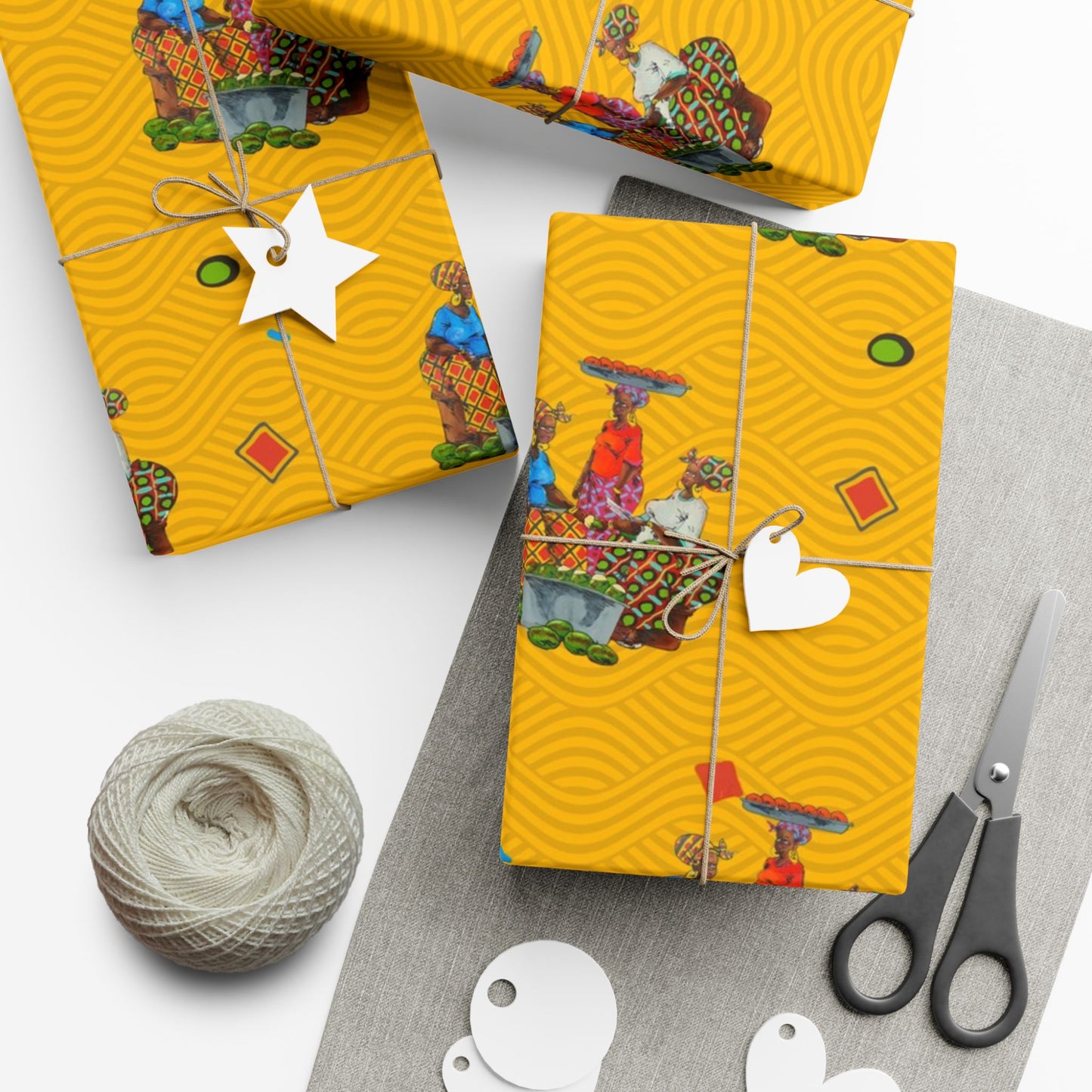 Traditional African Housewives, Strong Head of Households Gift Wrapping Paper Sheets