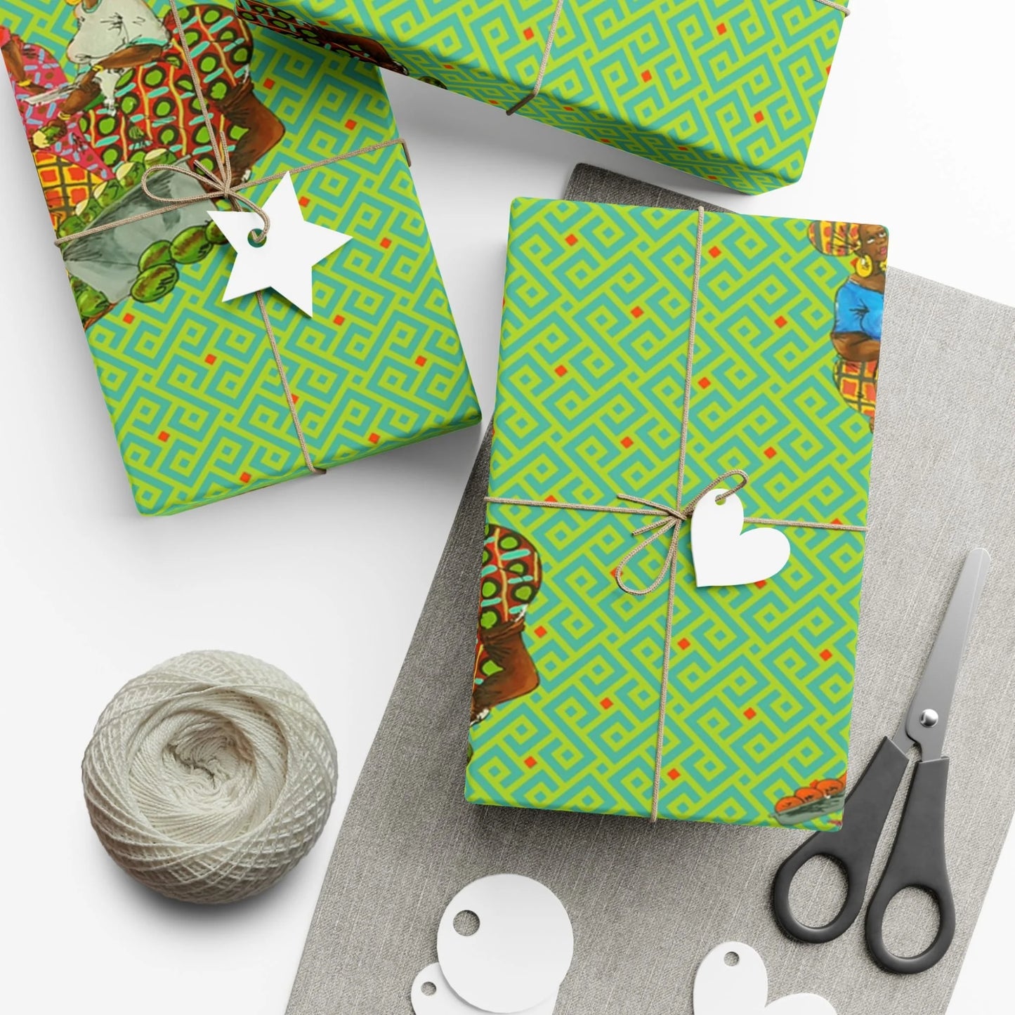 Traditional African Housewives, Strong Head of Households Gift Wrapping Paper Sheets