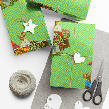 Traditional African Housewives, Strong Head of Households Gift Wrapping Paper Sheets