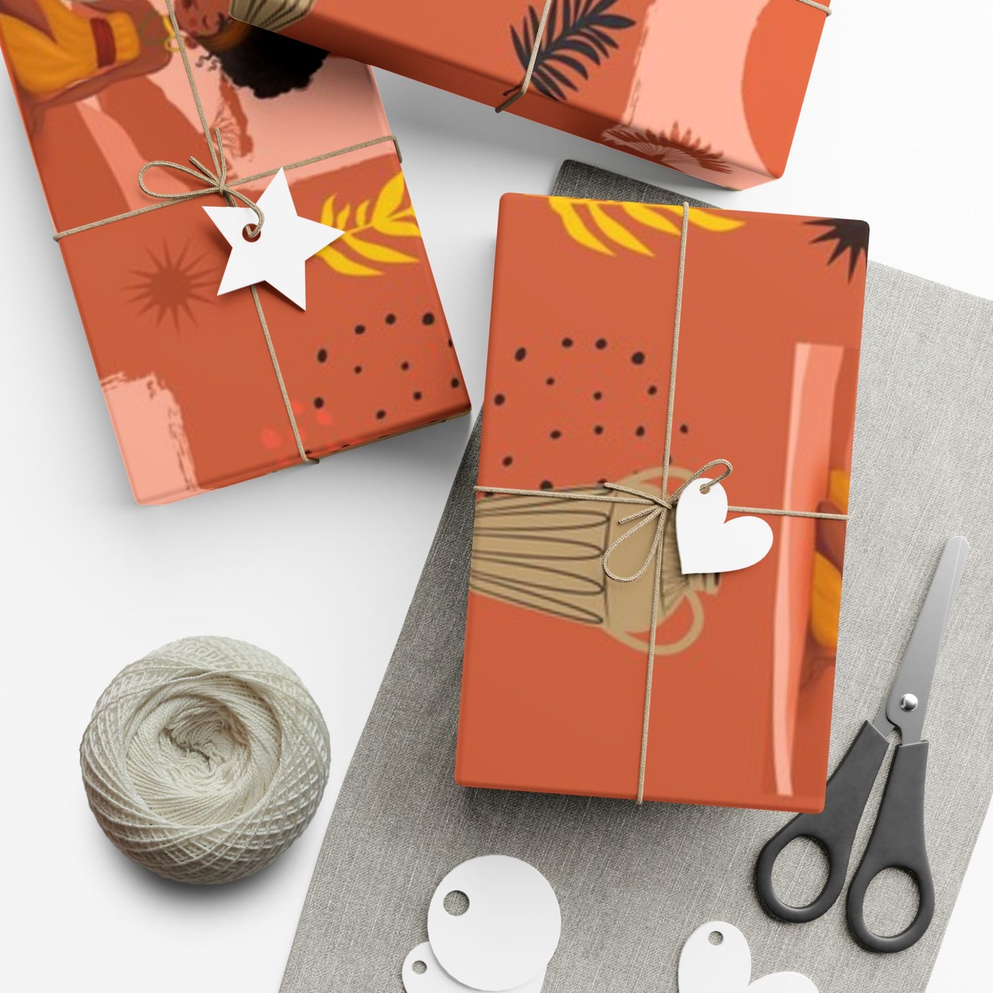 At the Sunset Portrait – Vibrant African Gift Wrapping Paper Sheets