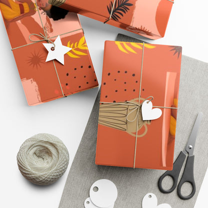 At the Sunset Portrait – Vibrant African Gift Wrapping Paper Sheets