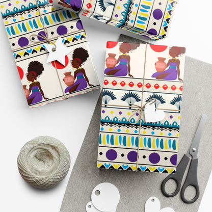 African Woman – Beautiful, You Are! Premium Gift Wrapping Paper Sheets