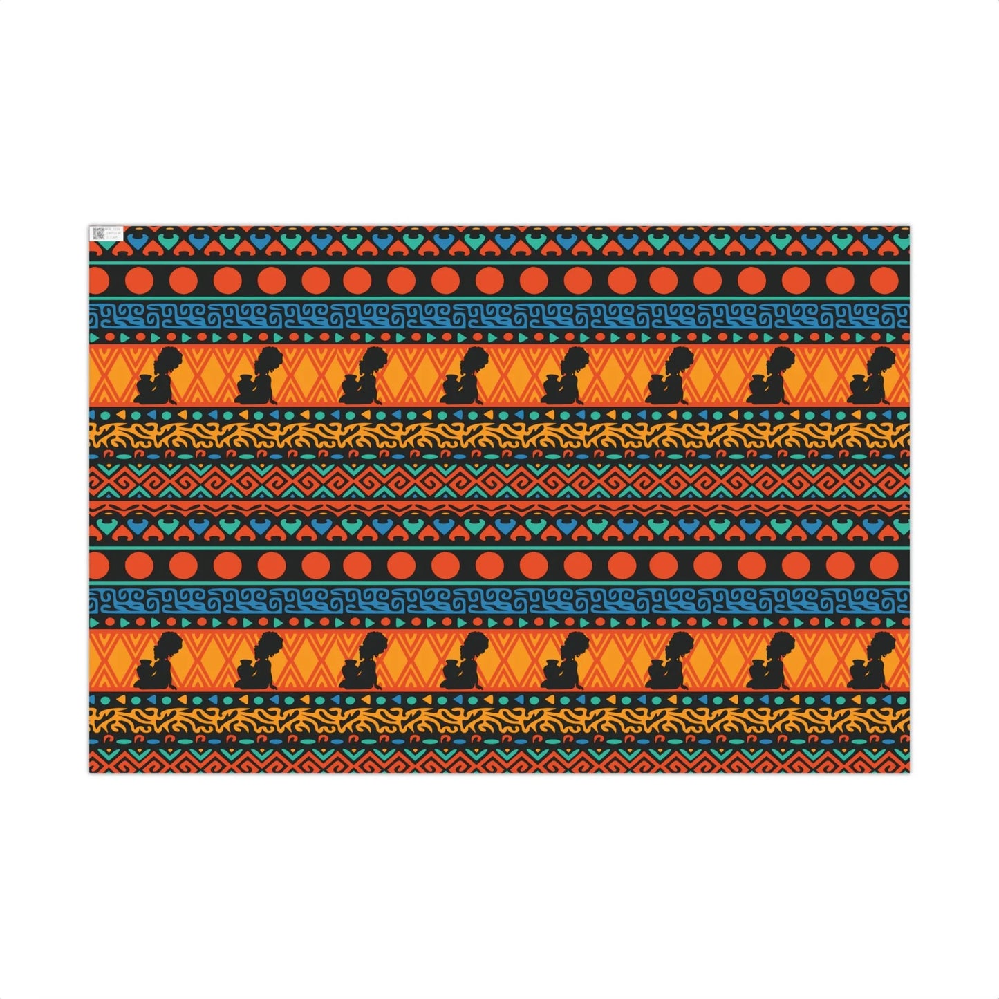 At the Sunset Portrait – Vibrant African Gift Wrapping Paper Sheets
