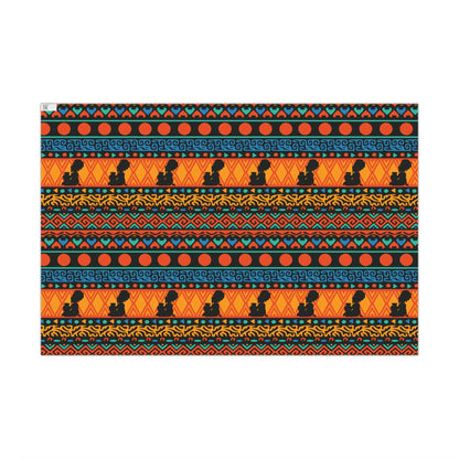 At the Sunset Portrait – Vibrant African Gift Wrapping Paper Sheets