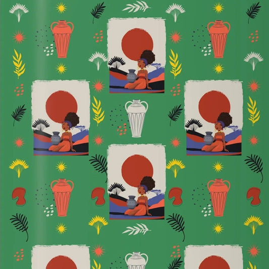 At the Sunset Portrait – Vibrant African Gift Wrapping Paper Rolls