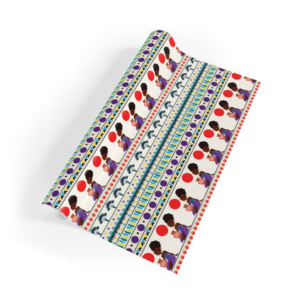 At the Sunset Portrait – Vibrant African Gift Wrapping Paper Rolls