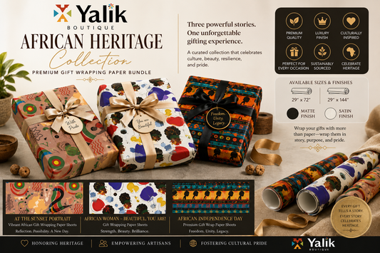 African Heritage Collection – Premium Gift Wrapping Paper Bundle