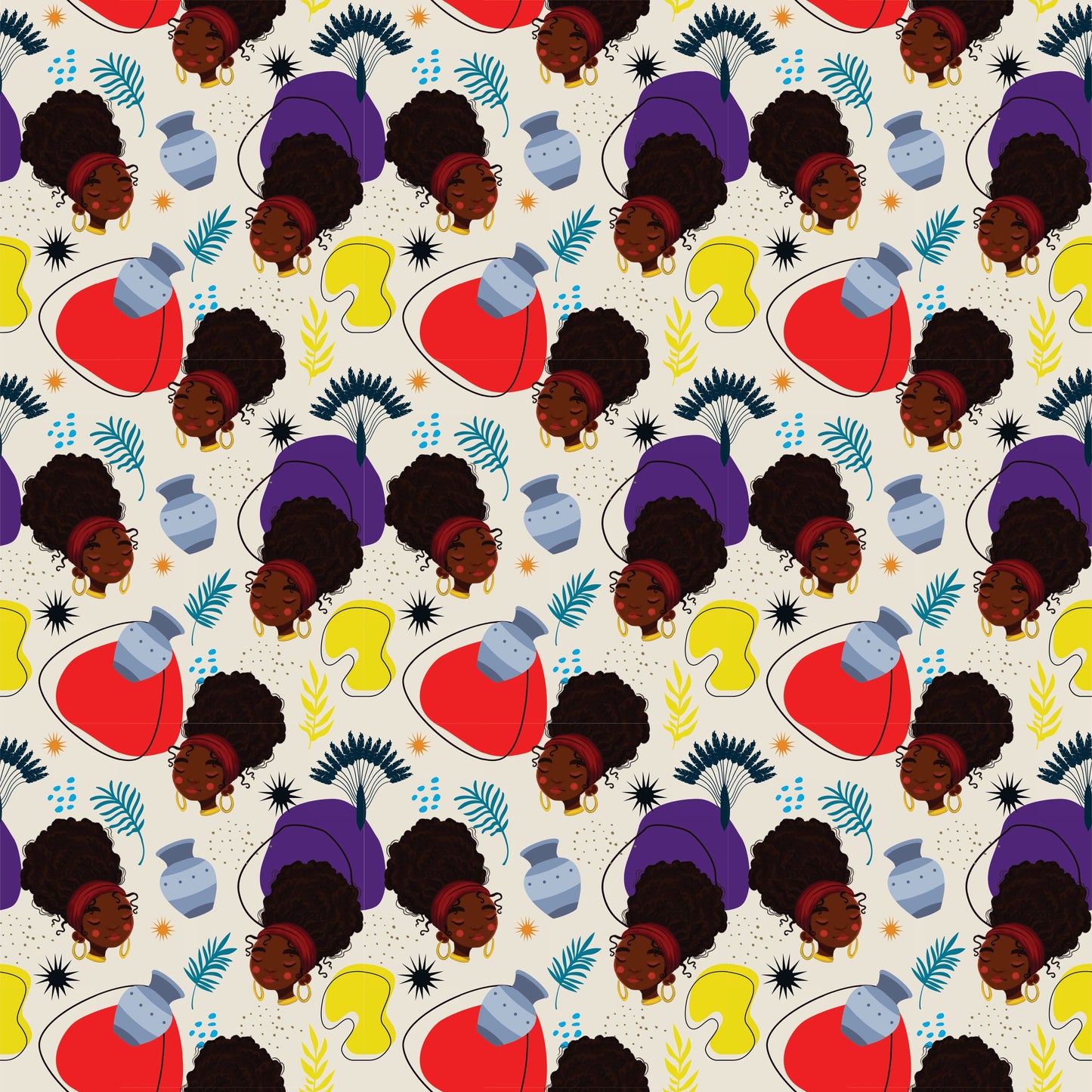 Metallic Elevated Ink - African Woman – Beautiful, You Are! Gift Wrapping Paper Sheet