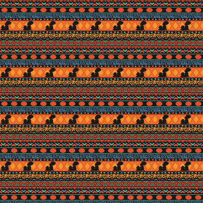 At the Sunset Portrait – Vibrant African Gift Wrapping Paper Sheets