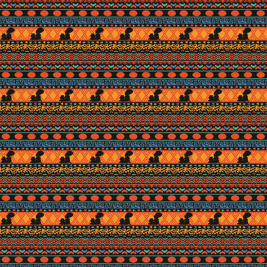 At the Sunset Portrait – Vibrant African Gift Wrapping Paper Sheets