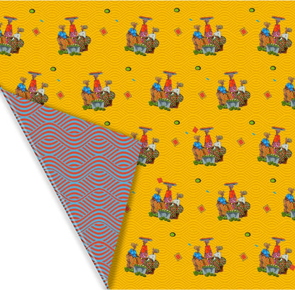 Wrapping Paper Sheets - Metallic Elevated Ink