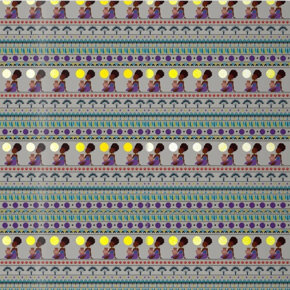 Metallic Elevated Ink – At the Sunset Portrait – Vibrant African Gift Wrapping Paper Sheets