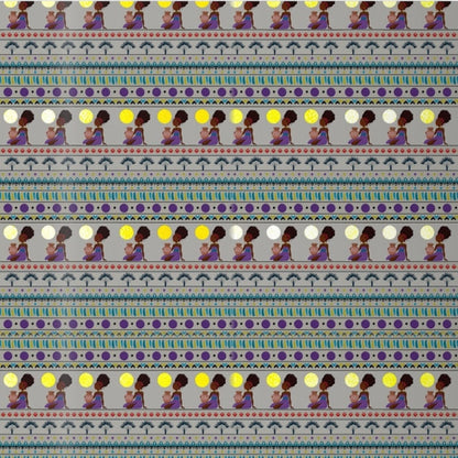 Metallic Elevated Ink – At the Sunset Portrait – Vibrant African Gift Wrapping Paper Sheets