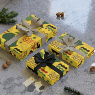 Metallic Elevated Ink - African Independence Day Wrapping Paper Sheets