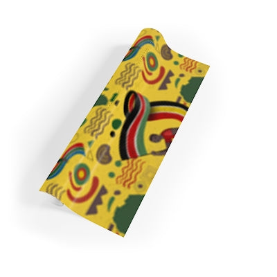Metallic Elevated Ink - African Independence Day Wrapping Paper Sheets