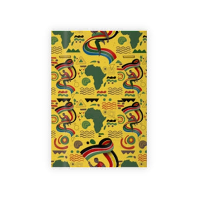 Metallic Elevated Ink - African Independence Day Wrapping Paper Sheets