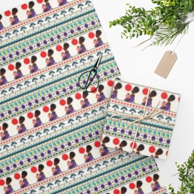 Double-Sided Gift Wrapping Papers - Vibrant African Gift Wrapping Sheet