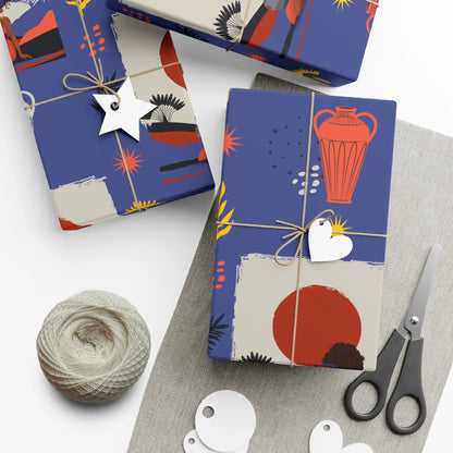 At the Sunset Portrait – Vibrant African Gift Wrapping Paper Sheets