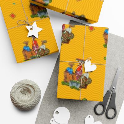 Wrapping Paper Sheets - Metallic Elevated Ink