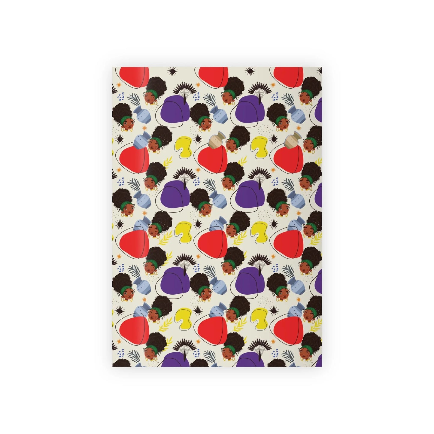 Metallic Elevated Ink - African Woman – Beautiful, You Are! Gift Wrapping Paper Sheet