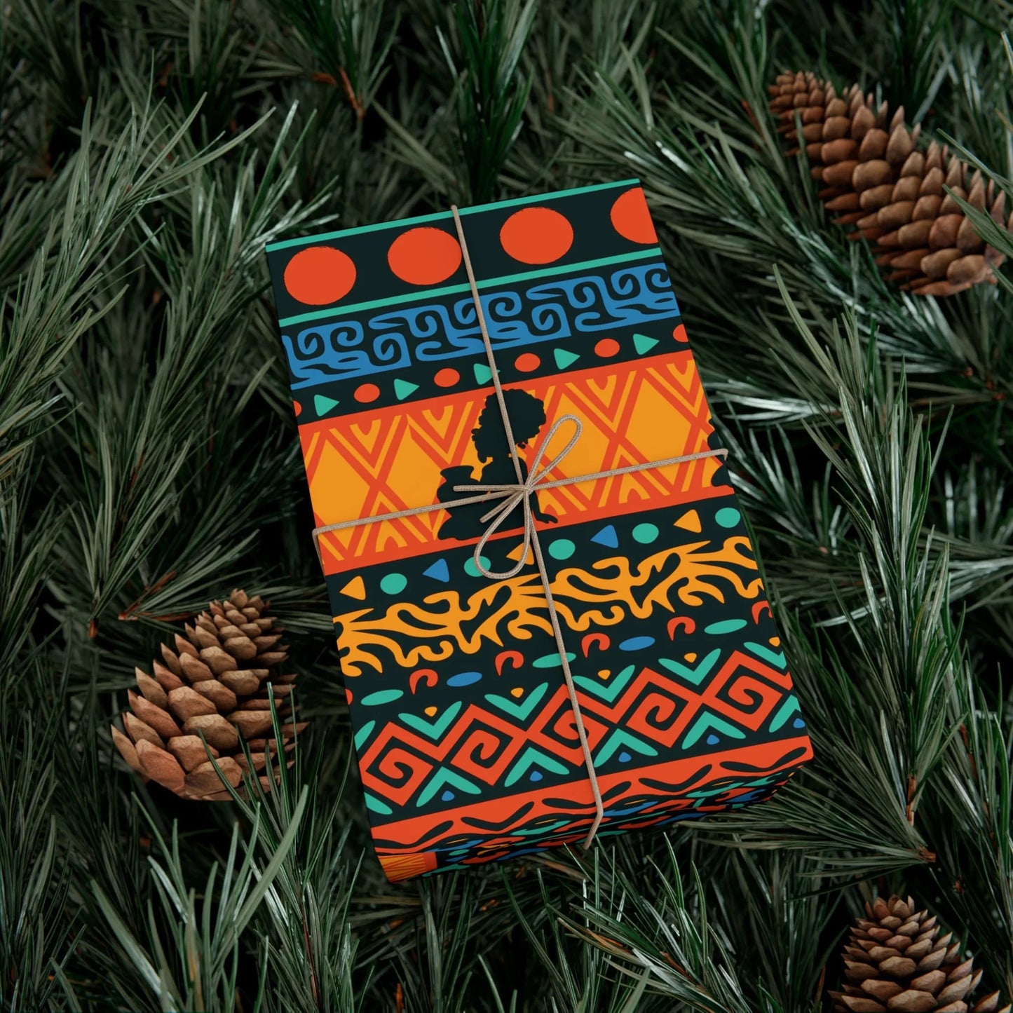 At the Sunset Portrait – Vibrant African Gift Wrapping Paper Sheets