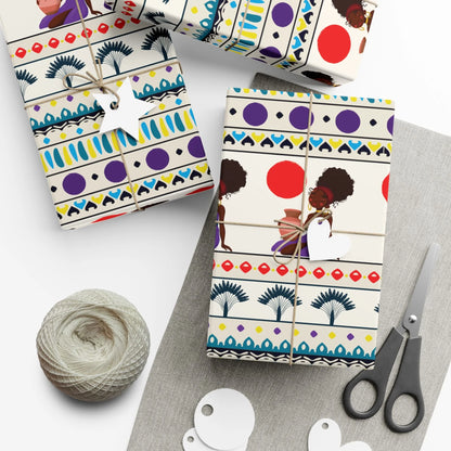 African Woman – Beautiful, You Are! Premium Gift Wrapping Paper Sheets